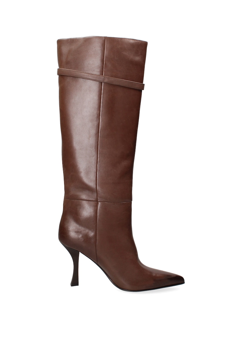 Cizme inalte pana la genunchi din piele Lyra Elite