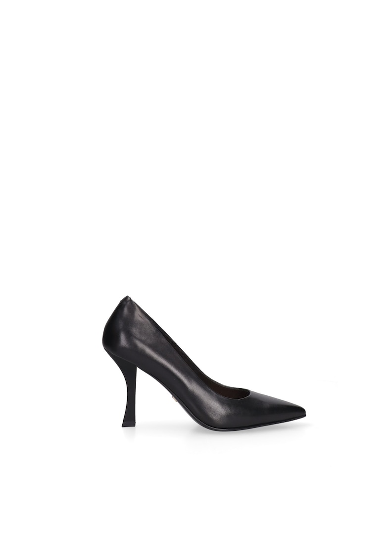 Pantofi din piele cu varf ascutit Silvana Prime - Negru