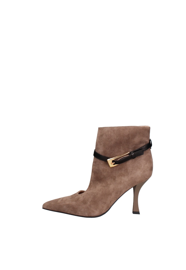 Marc Ellis Botine din piele Eulalia Prime - Negru/Maro taupe