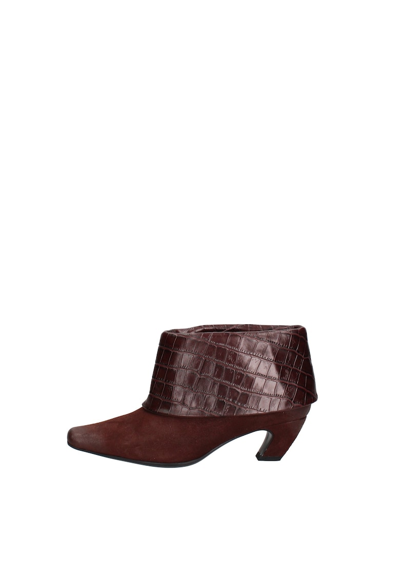 Botine de piele cu varf patrat Evanthe Ultra