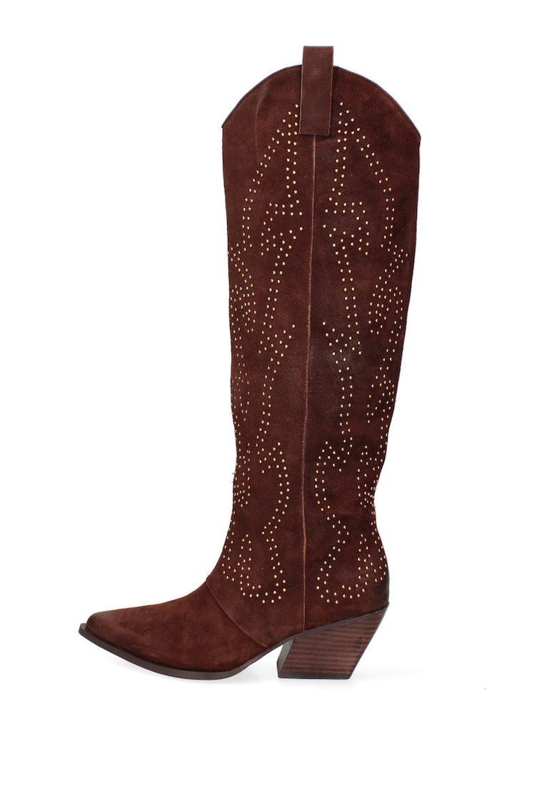 Cizme cowboy de piele Novara Ultra - Maro inchis