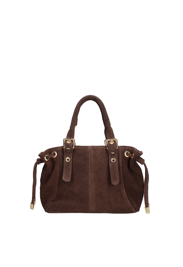 Geanta de piele intoarsa cu fermoar Elara