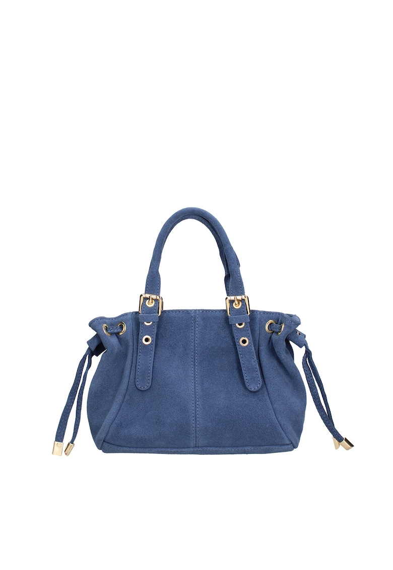 Geanta de piele intoarsa cu fermoar Elara