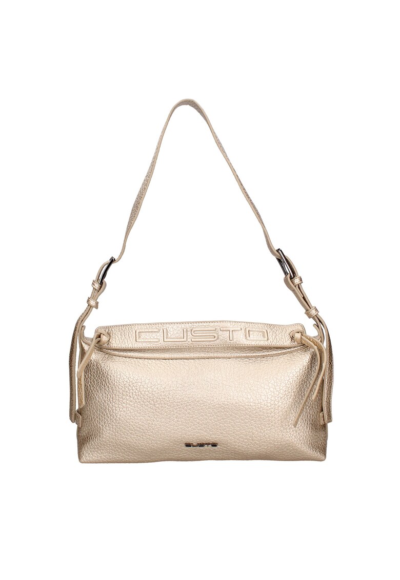 Geanta de piele ecologica cu bareta de umar Novara - Auriu