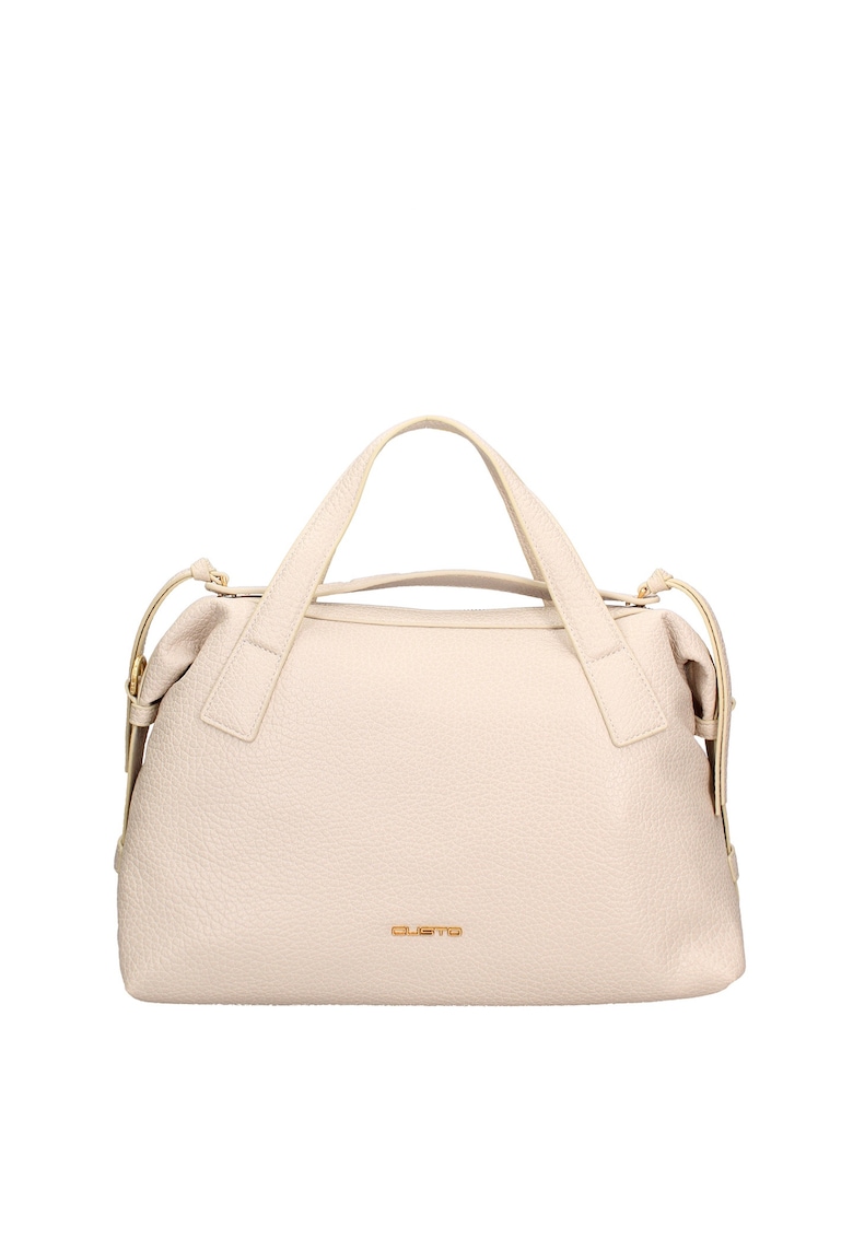 Geanta shopper de piele ecologica - Bej deschis