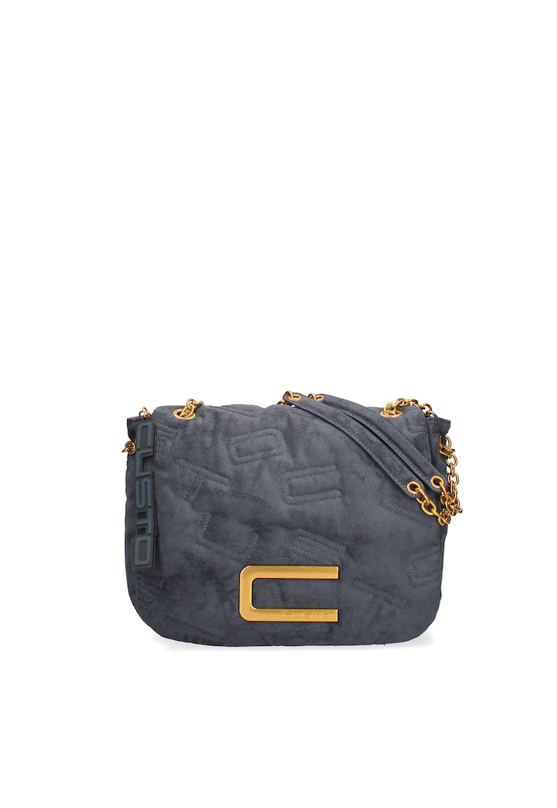 Geanta de piele ecologica - Albastru prafuit