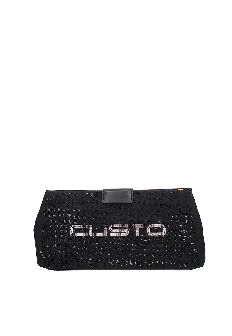 Geanta crossbody cu logo - Negru