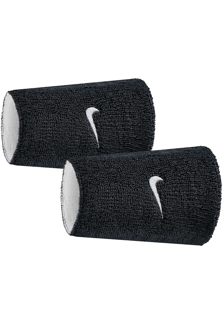 Mansete duble Swoosh Classic Large - negru/alb