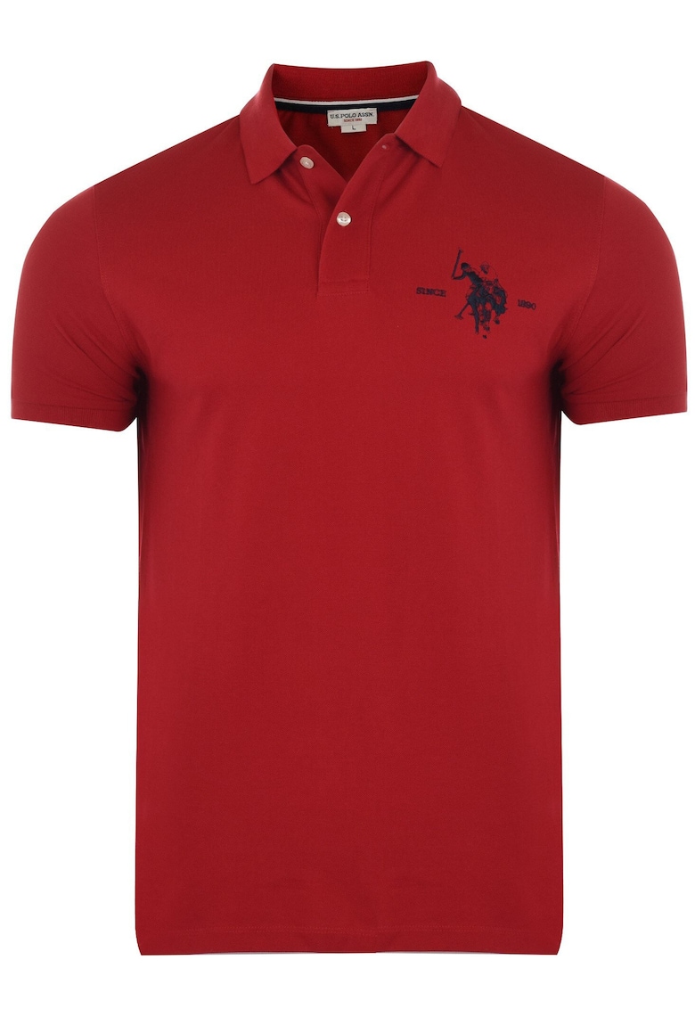 Tricou polo barbati Salk - rosu - bumbac - Rosu