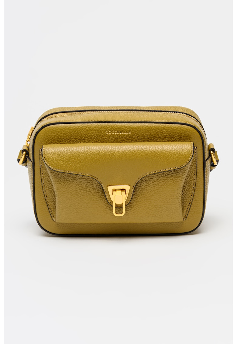 Geanta crossbody de piele Beat Soft - Verde stins