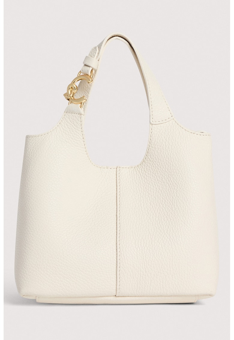 Geanta tote din piele Easy - Alb murdar