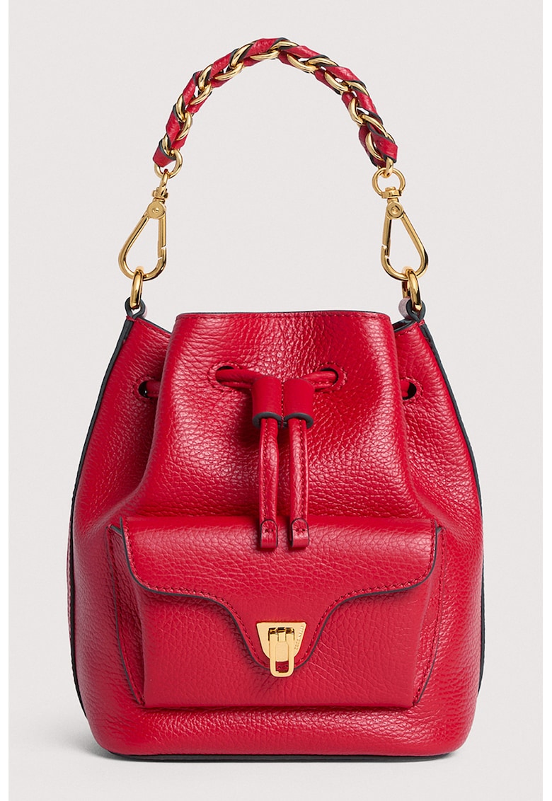 Geanta bucket cu maner lant Beat Generation - Rosu vermillion
