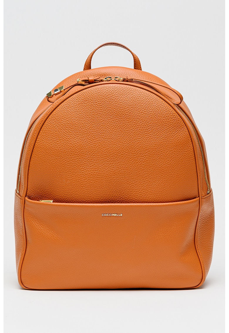 Rucsac de piele cu barete ajustabile Nory - Portocaliu stins