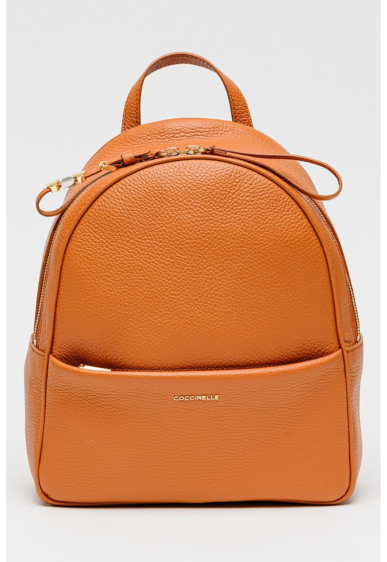 Rucsac de piele cu aspect granulat Nory - Maro deschis