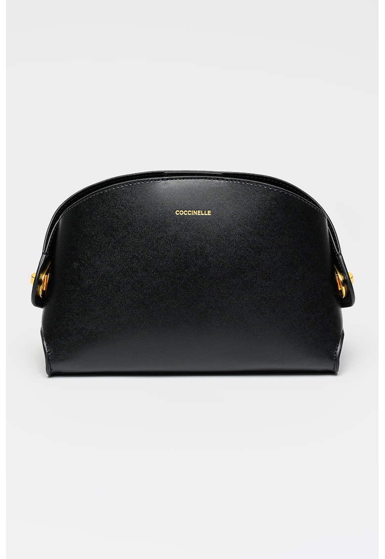 Geanta de piele cu bareta de umar Tylde - Negru