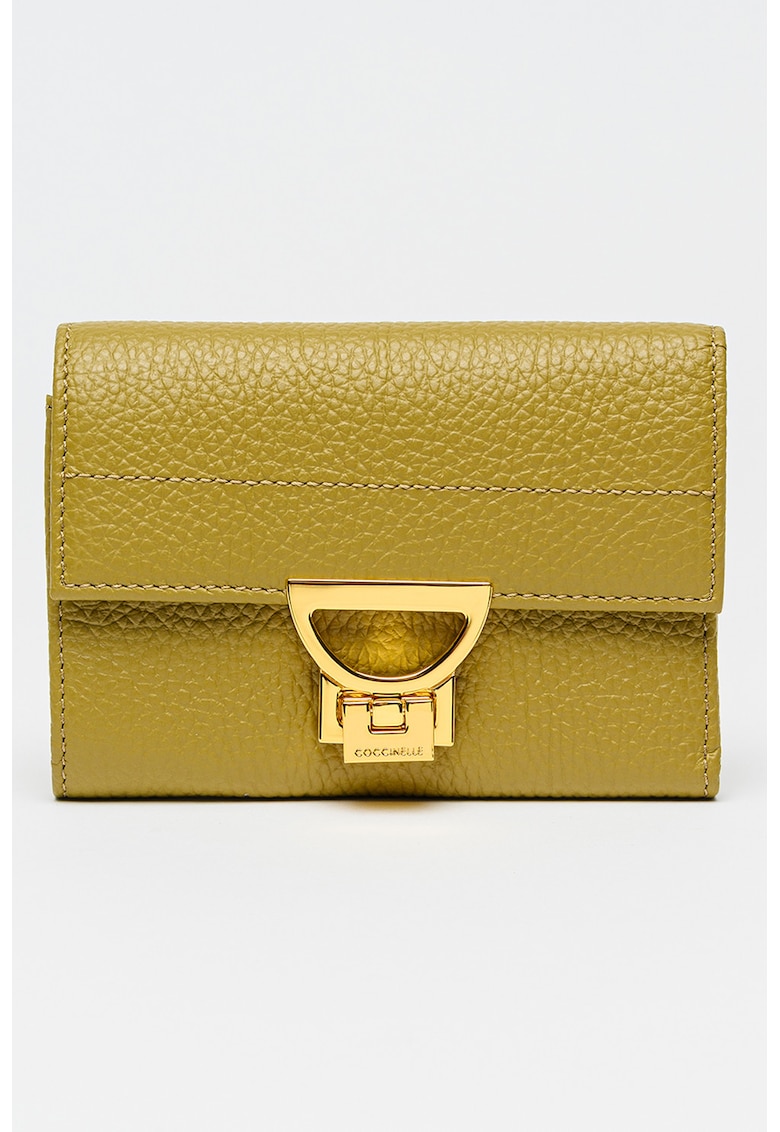 Portofel de piele Arlettis - Verde masliniu