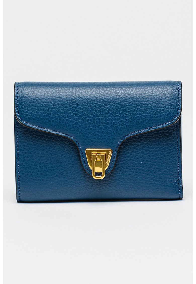 Portofel pliabil din piele Beat Soft - Albastru