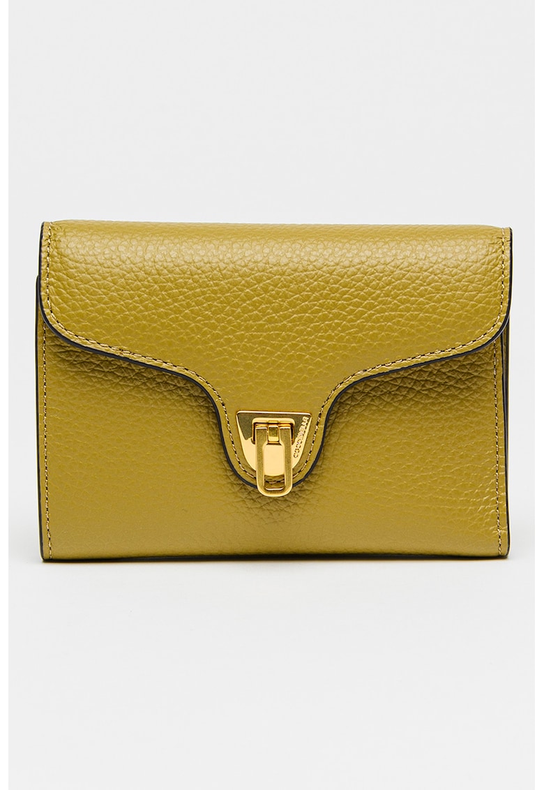 Portofel pliabil din piele Beat Soft - Verde masliniu