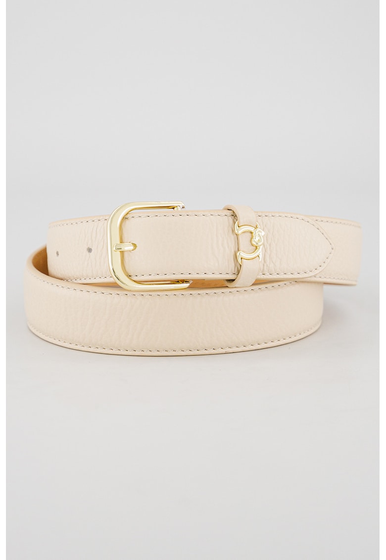 Curea de piele Metal - Bej deschis