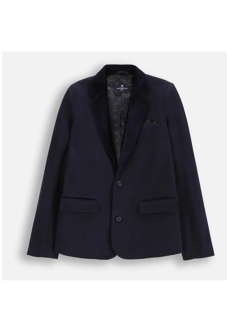 Sacou copii - bleumarin - bumbac - maneci lungi - guler clasic -