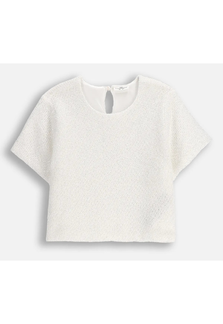 Tricou elegant ZC5172101EPG-003 - pentru fete - maneca scurta - poliester - alb