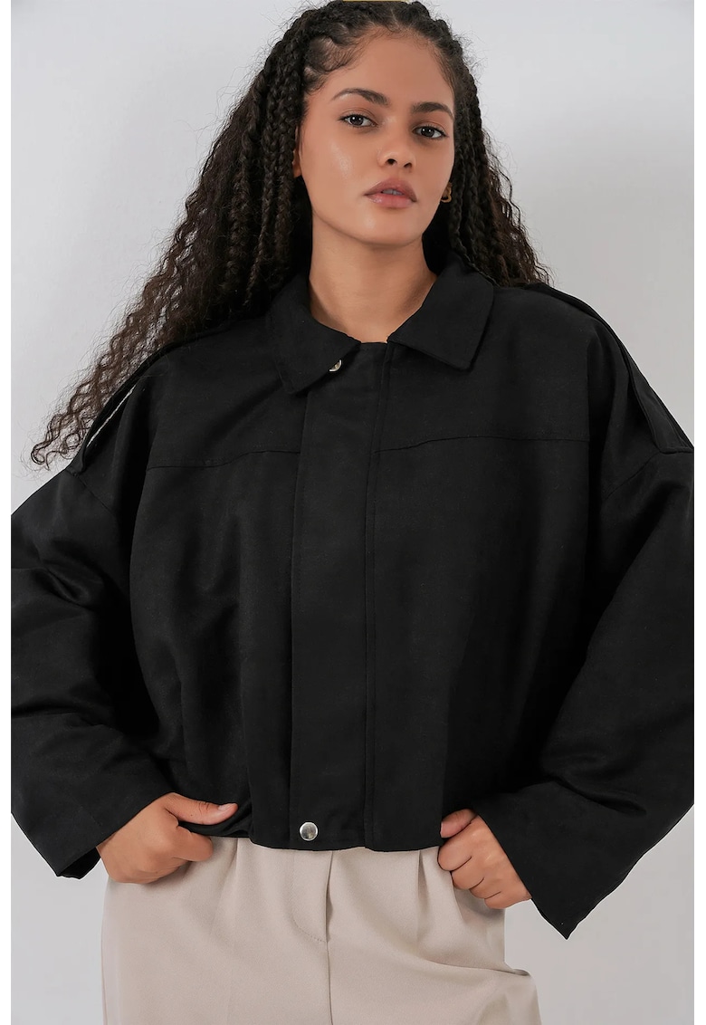 Jacheta pentru dama - HiCCUP - Negru - Textil