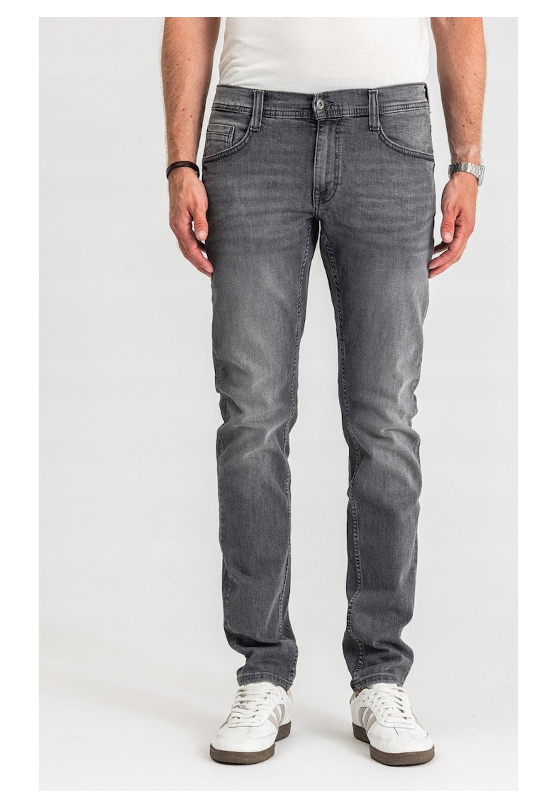 Blugi Barbati - Oregon Tapered - Talie Joasa - 100% Bumbac - Fermoar - Lungi - 5 Bunzuare - Negru