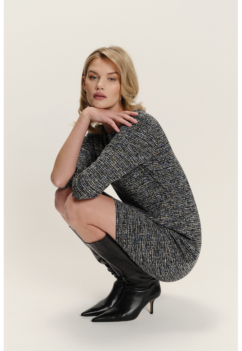Rochie scurta din amestec de modal cu maneci 3/4