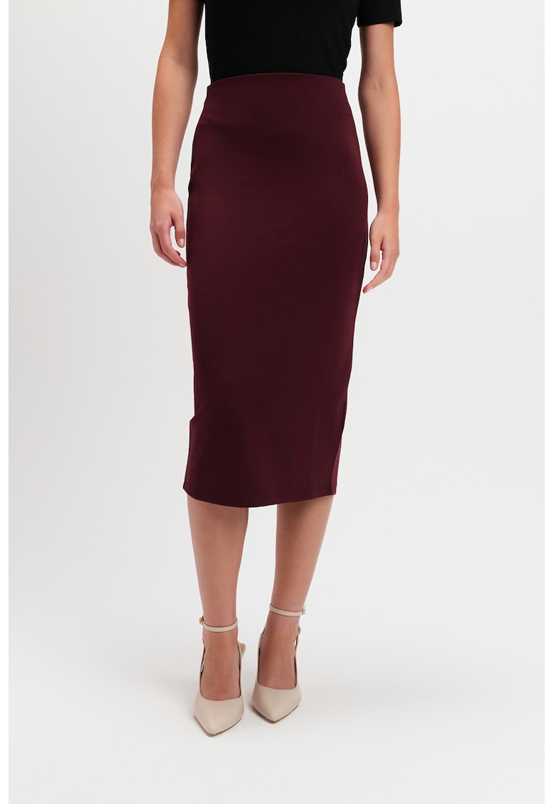 Fusta cambrata cu talie inalta