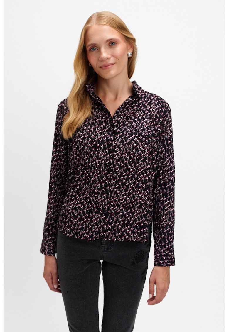 Camasa cu maneci lungi - Rosu/Bleumarin/Lila pal