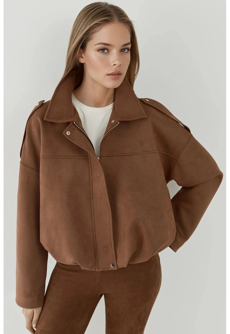 Jacheta din piele intoarsa pentru dama