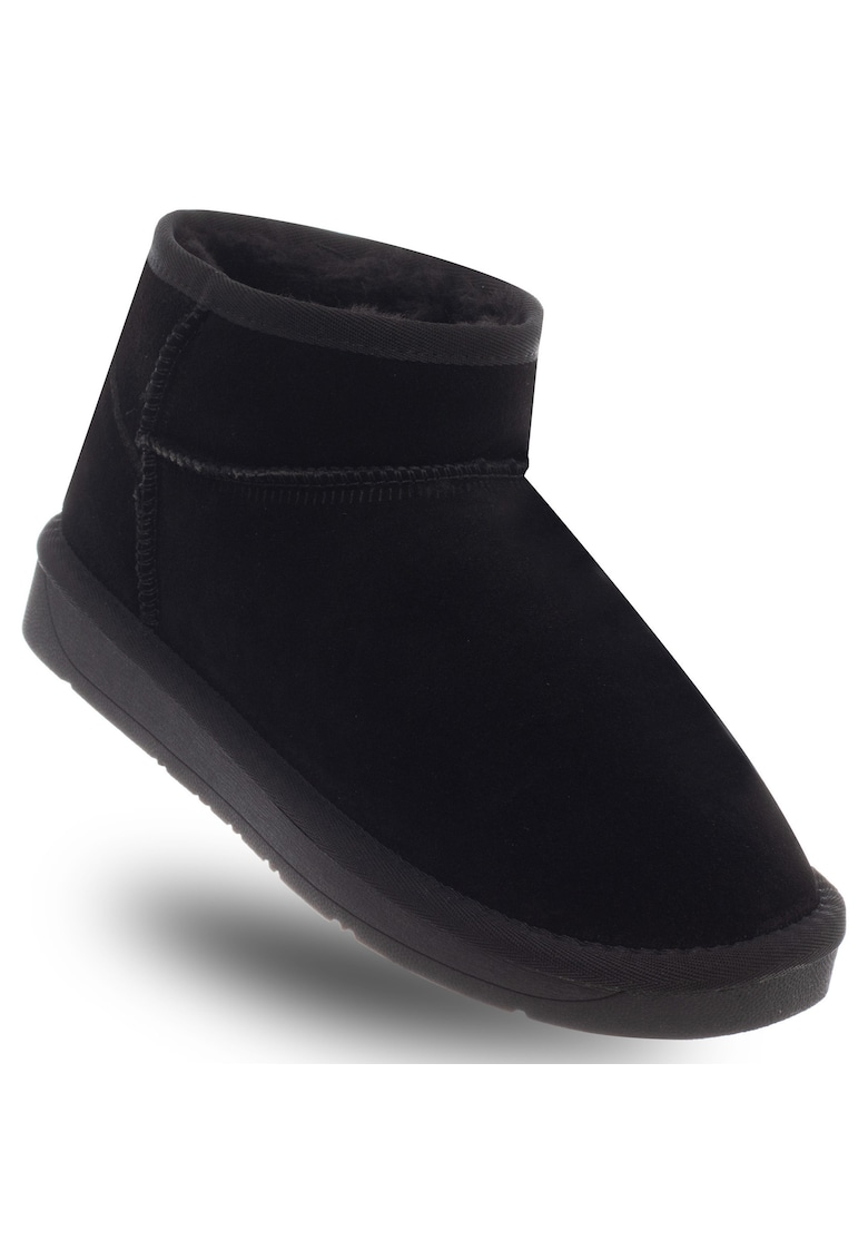 Ghete dama - piele naturala - negru