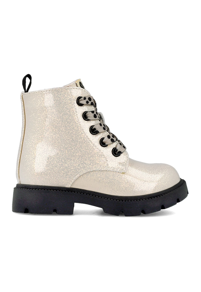 Ghete cu fermoar si varf rotund - Bej deschis - Garvalin - imagine 1