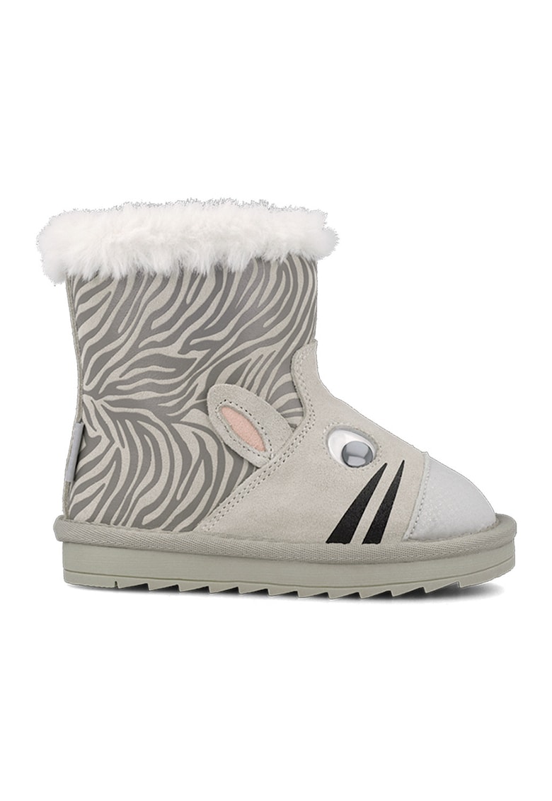 Ghete cu model zebra - Grej - Garvalin - imagine 1