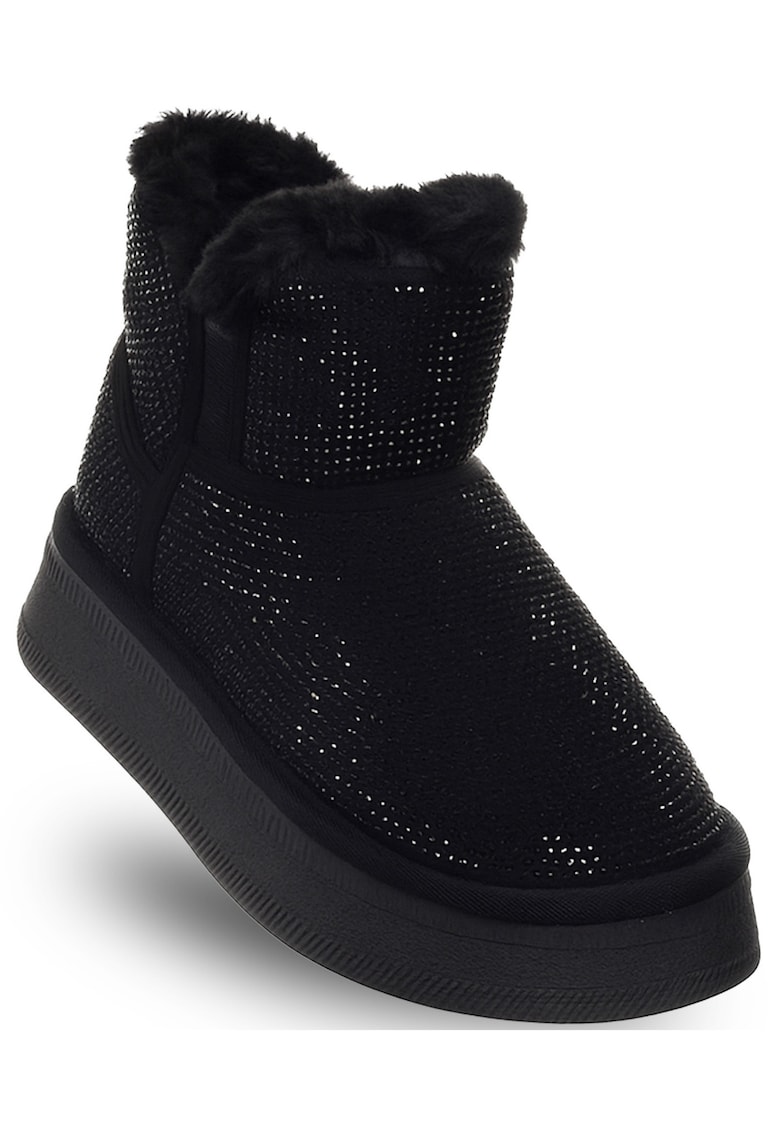 Soprani Couture Ghete dama - SSW521P28/04 - piele naturala - negru - cu cristale decorative