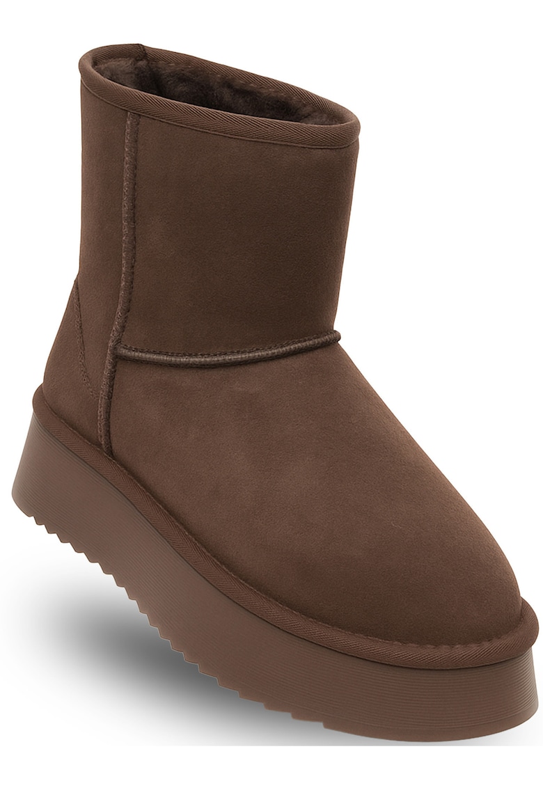 Soprani Couture Ghete dama - SCW421P09/03 TIR PLATFORM - maro - piele naturala - platforma de 4cm
