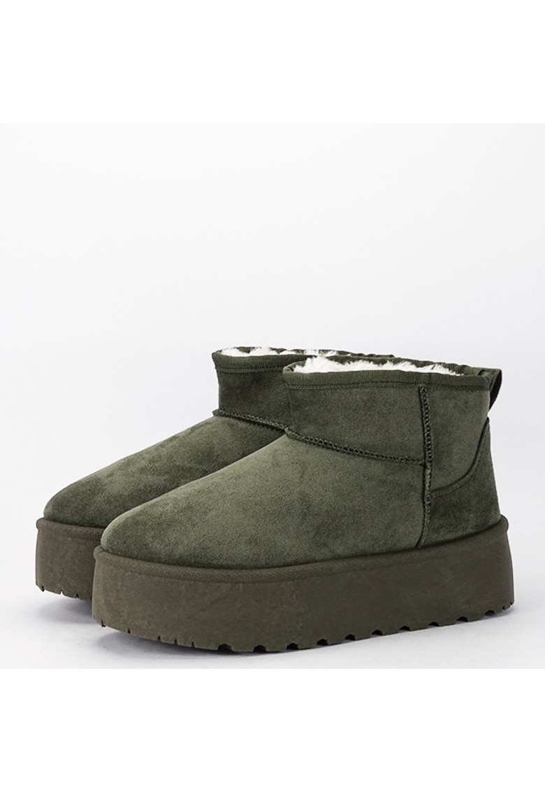 Ghete verzi imblanite cu talpa groasa B-LT33-43 112 11385 - Verde