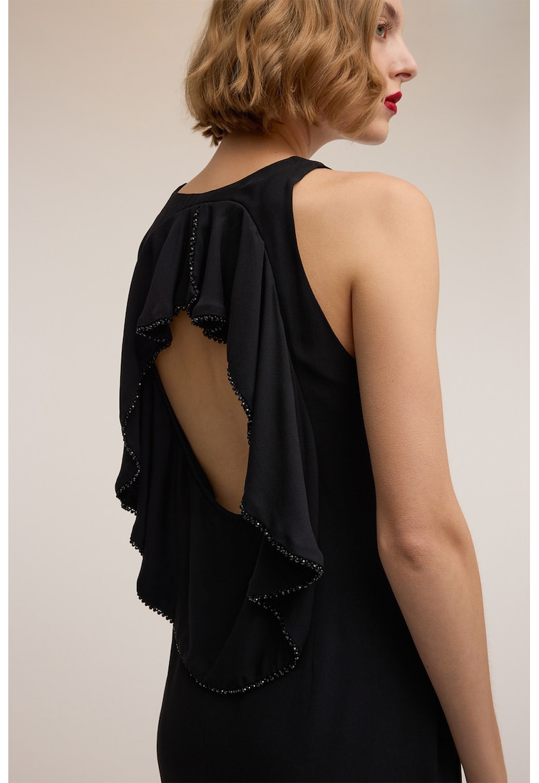 Rochie maxi cu decupaj pe partea din spate - fara maneci