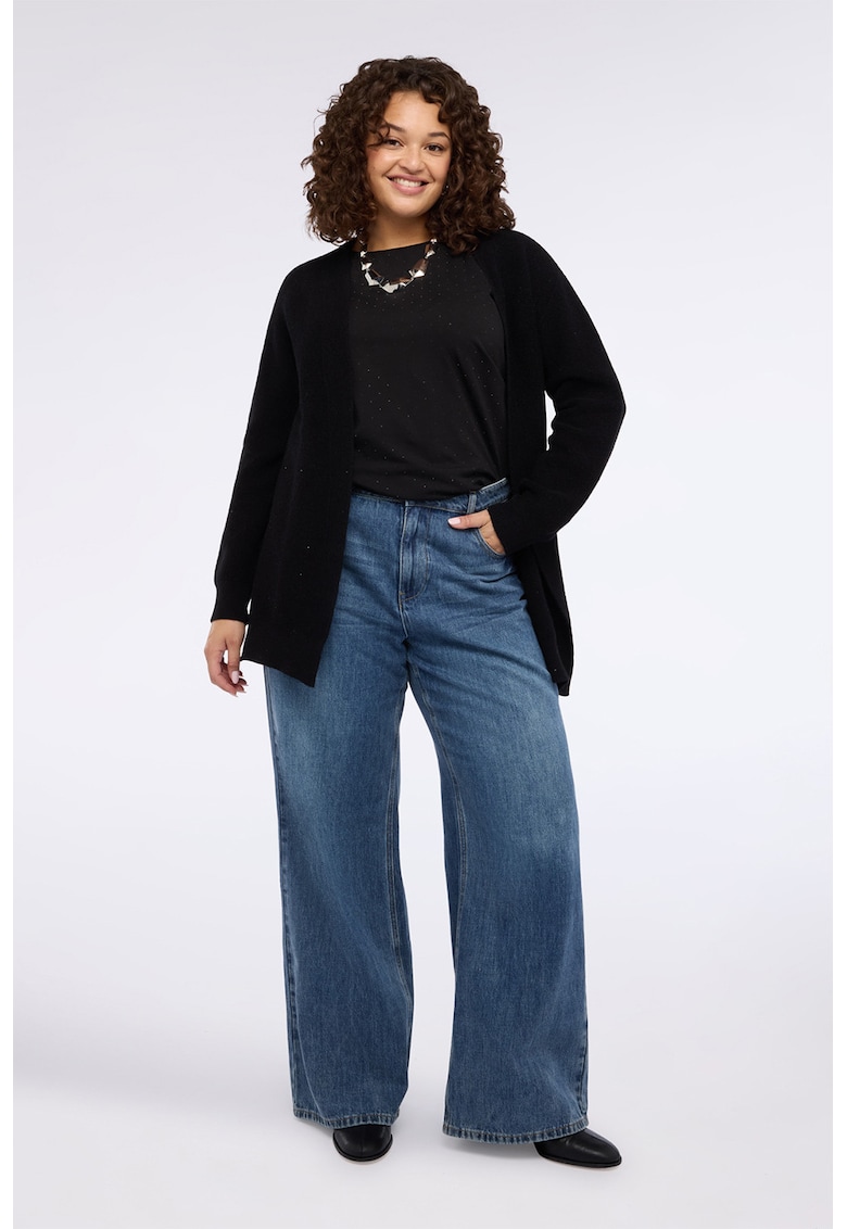 Bluza regular-fit din amestec de bumbac - Negru