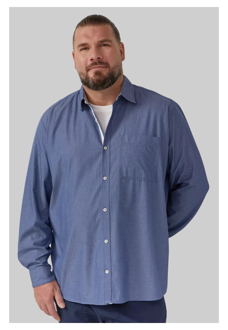 Big Sizes Camasa barbati big sizes - cu imprimeu cu buline si croiala Regular fit