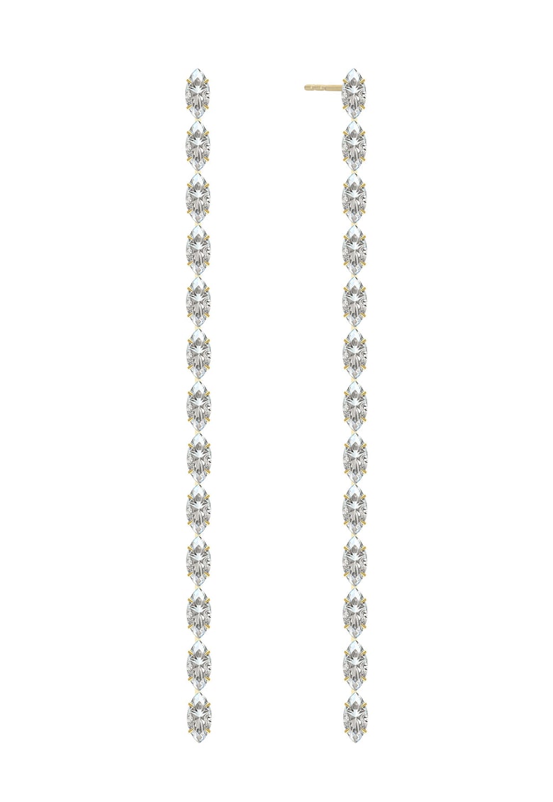Cercei lungi cu zirconia