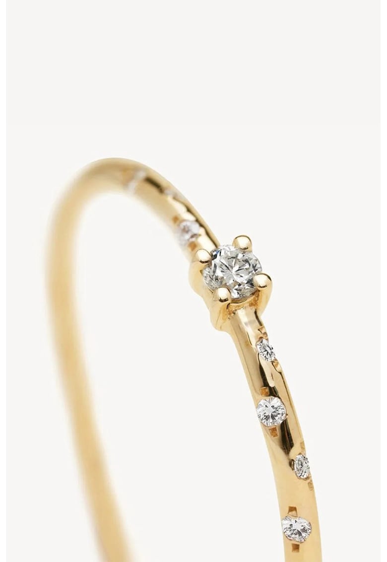 Inel placat cu aur de 14K si cu cristale