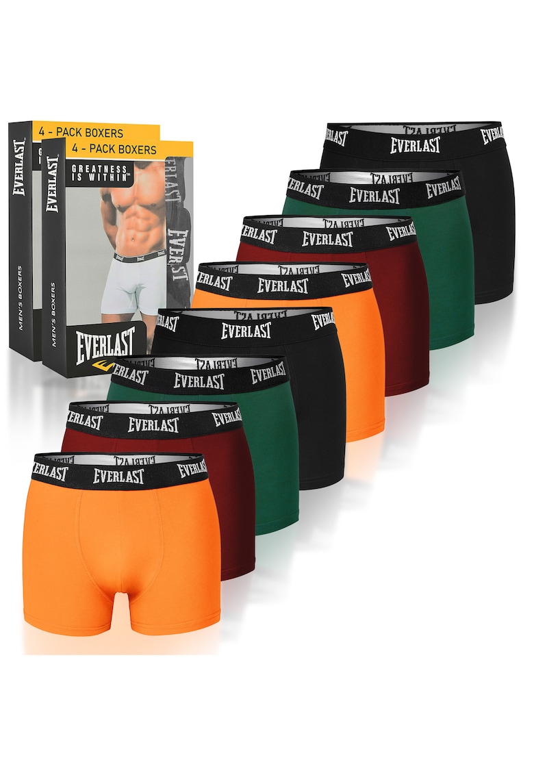 Set de boxeri din bumbac cu banda logo - 8 perechi - Multicolor