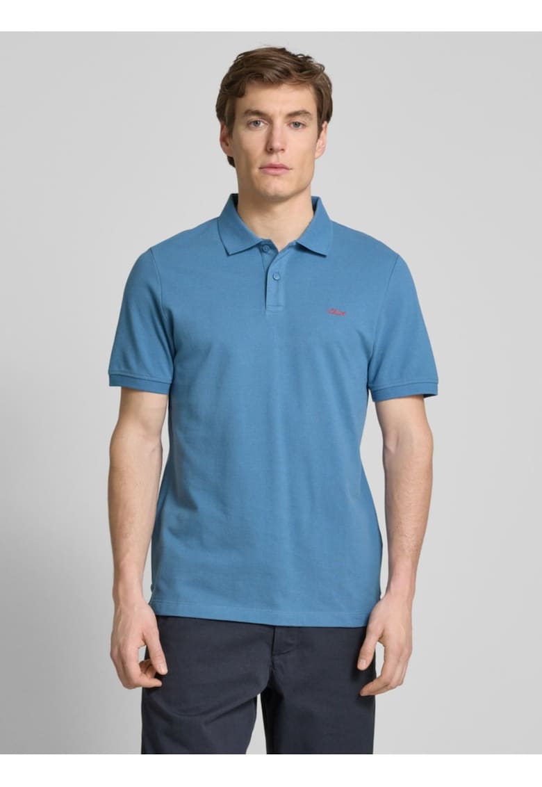 Tricou polo barbati - din 100% bumbac - cu logo - Albastru deschis -