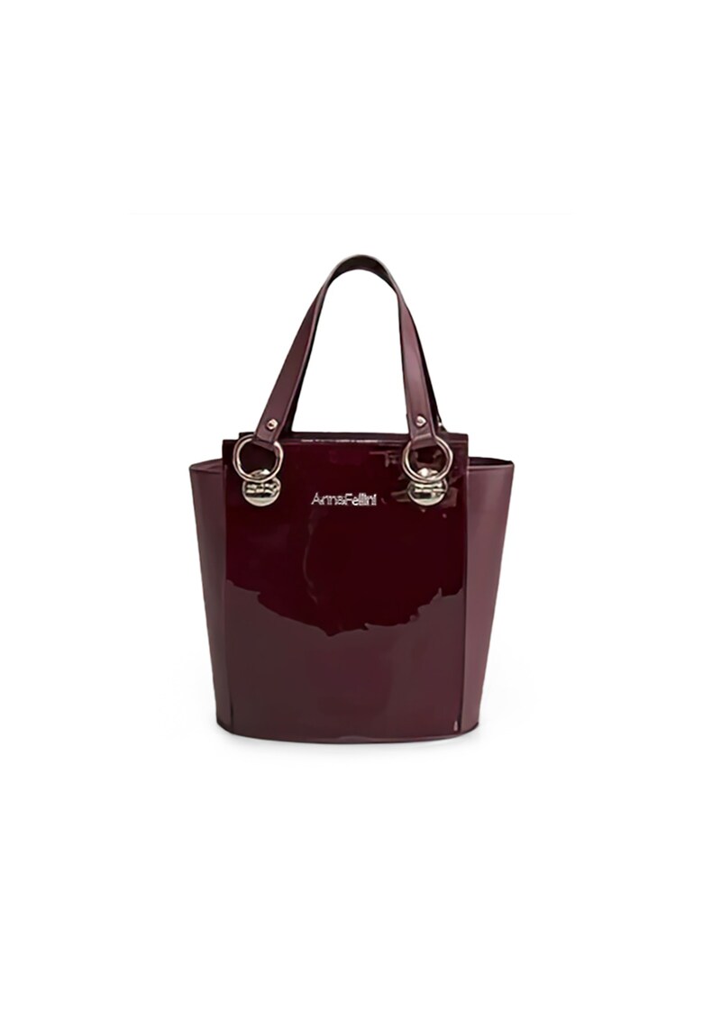 Geanta dama piele - Elisabeth 8 - lac napa bordo - 25 x 14 x 27 cm