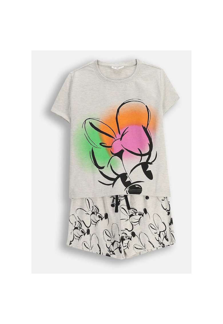 Pijamale copii - set 2 piese - Minnie Mouse - gri - bumbac