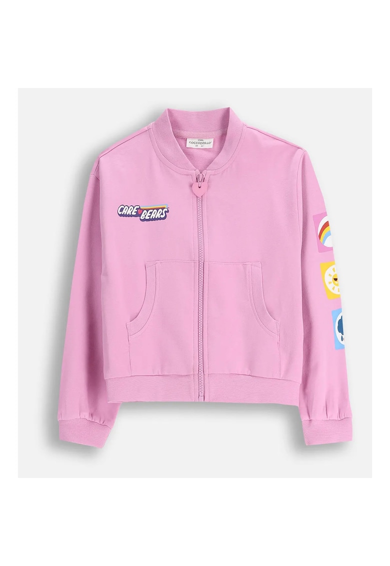 Bluza Bomber pentru Fete - roz - material elastic - cu motiv Care Bears