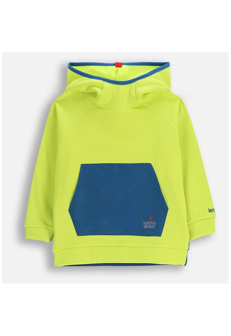 Bluza Kangur galben - material elastic - cu gluga - pentru baieti