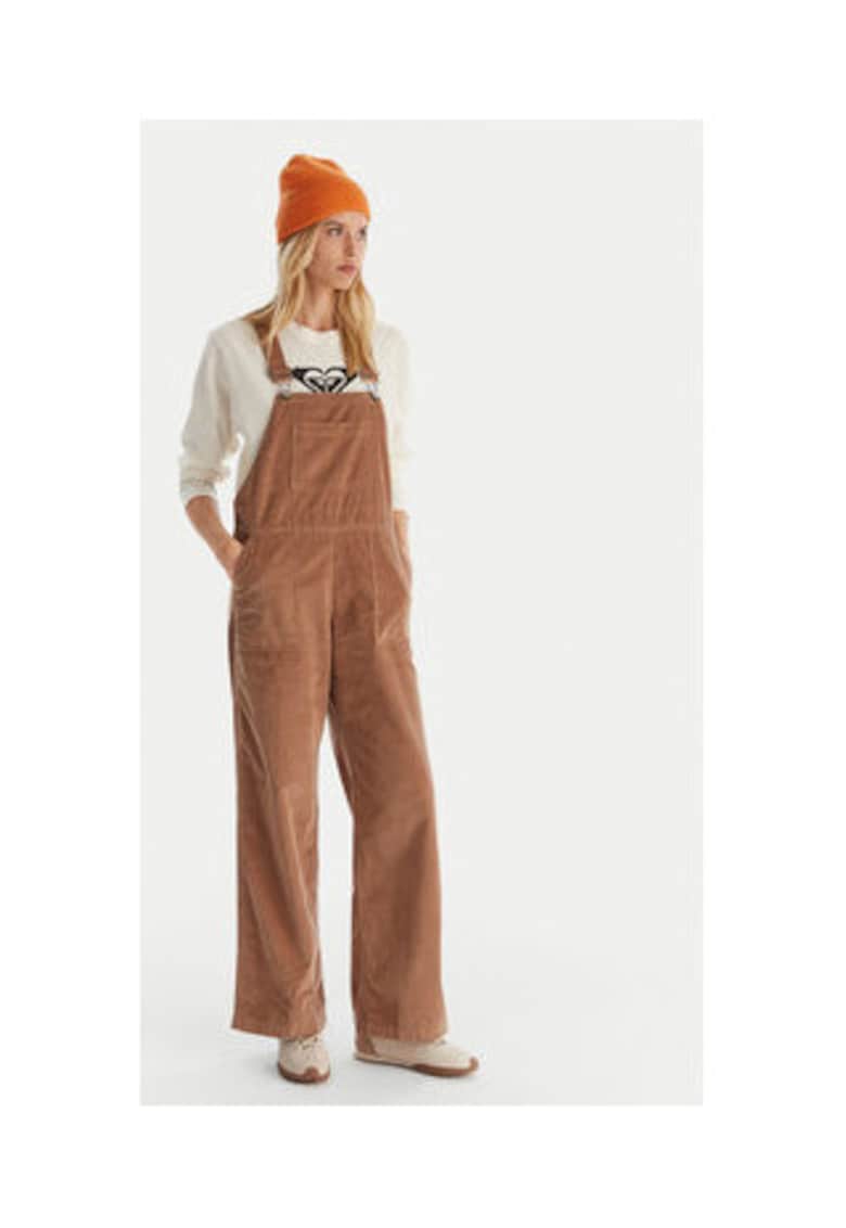 Salopeta pentru dama - textil - maro -
