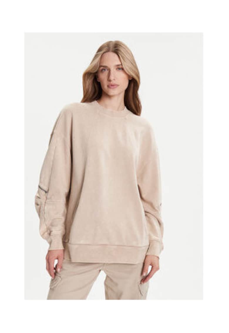Bluza dama - Washed 3D - bej - material textil -